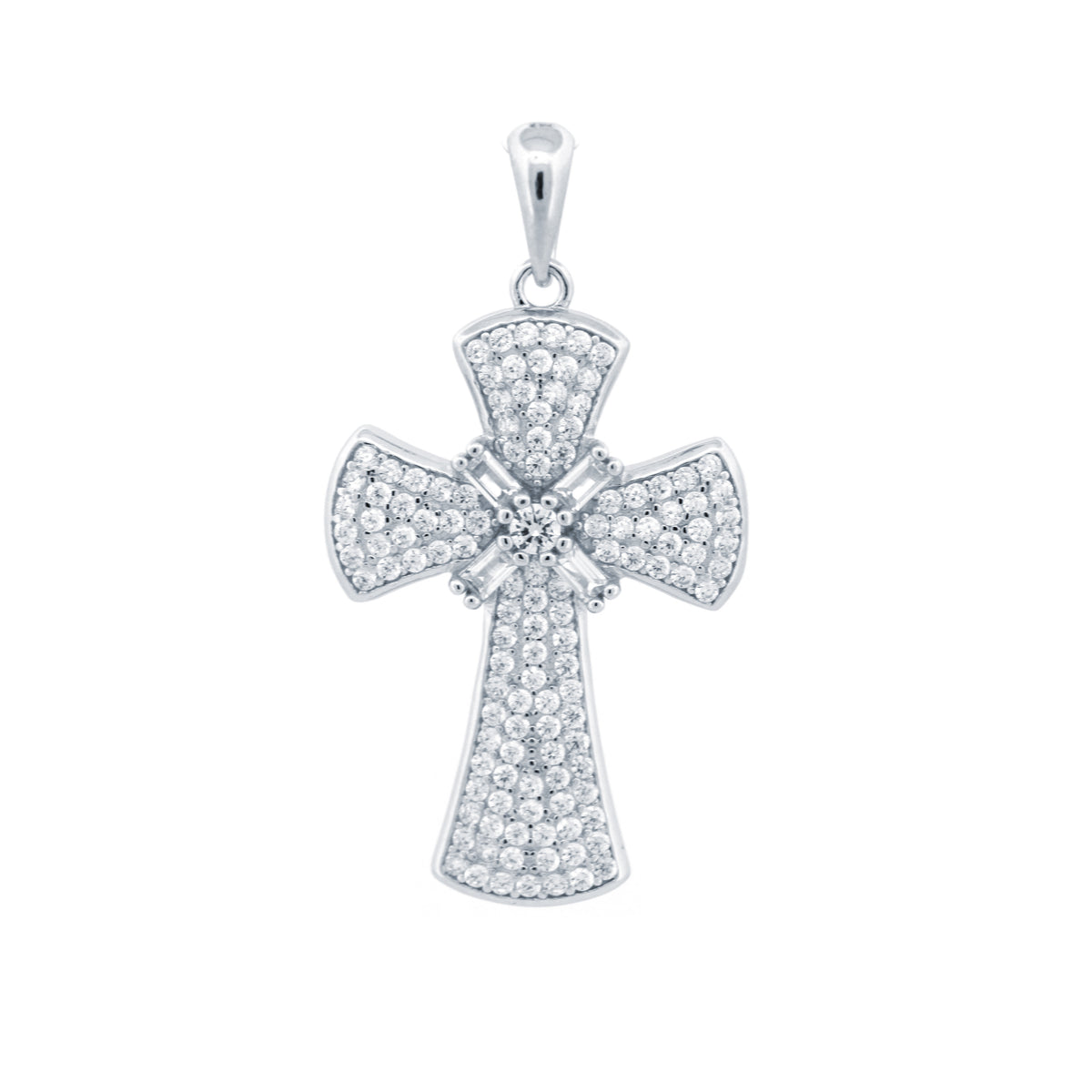 925 Silver Cubic Zirconia Set Cross – Imperial Time