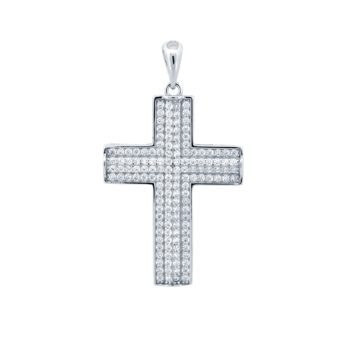 925 Silver Cubic Zirconia Set Cross – Imperial Time