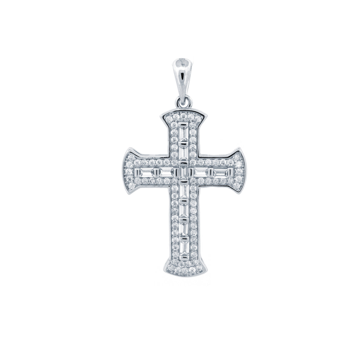 925 Silver Cubic Zirconia Set Cross – Imperial Time