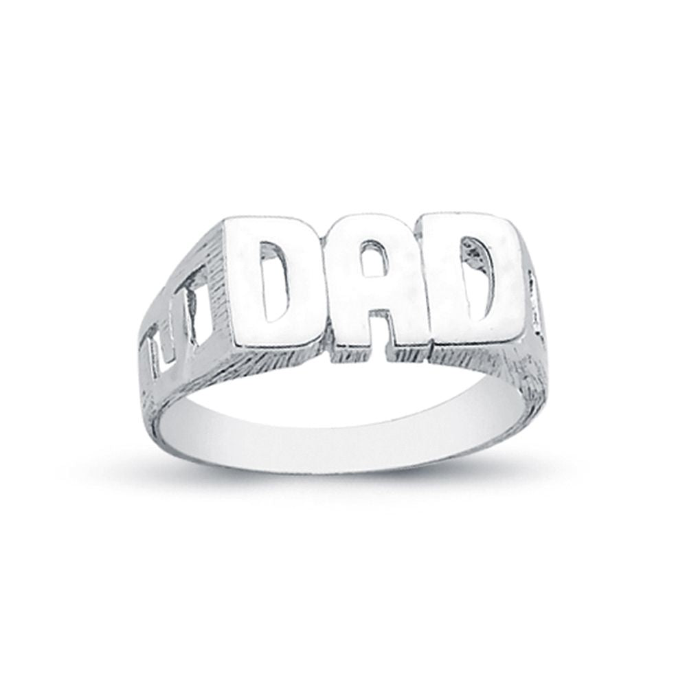925 Silver Dad Ring Curb Shoulders – Imperial Time