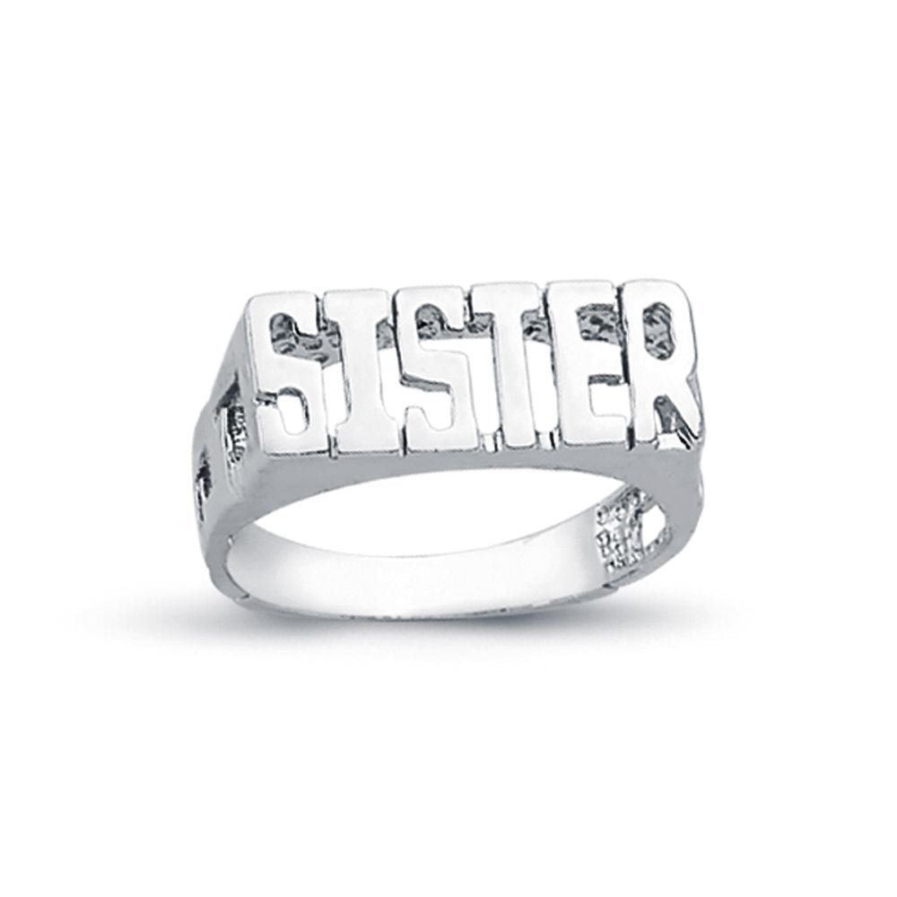 925 Silver Sister Ring Curb Shoulders – Imperial Time