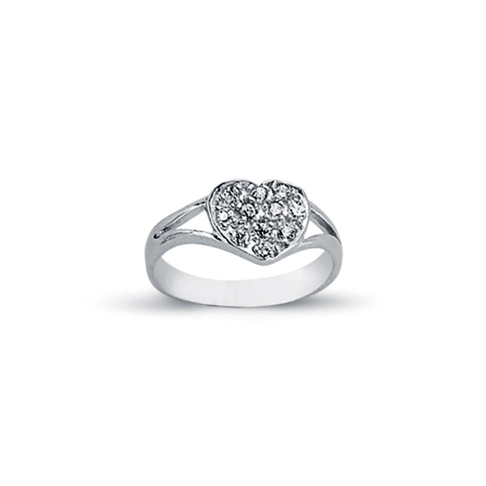 925 Silver Cubic Zirconia Set heart Signet Ring – Imperial Time