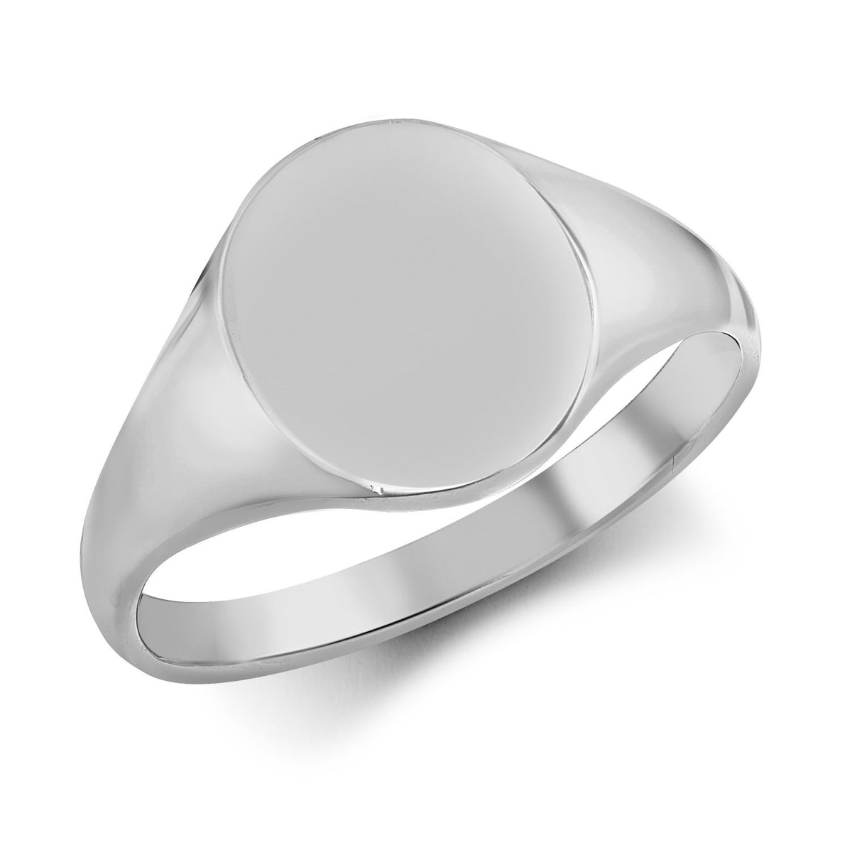 925 Silver Oval Polished Signet Ring – Imperial Time
