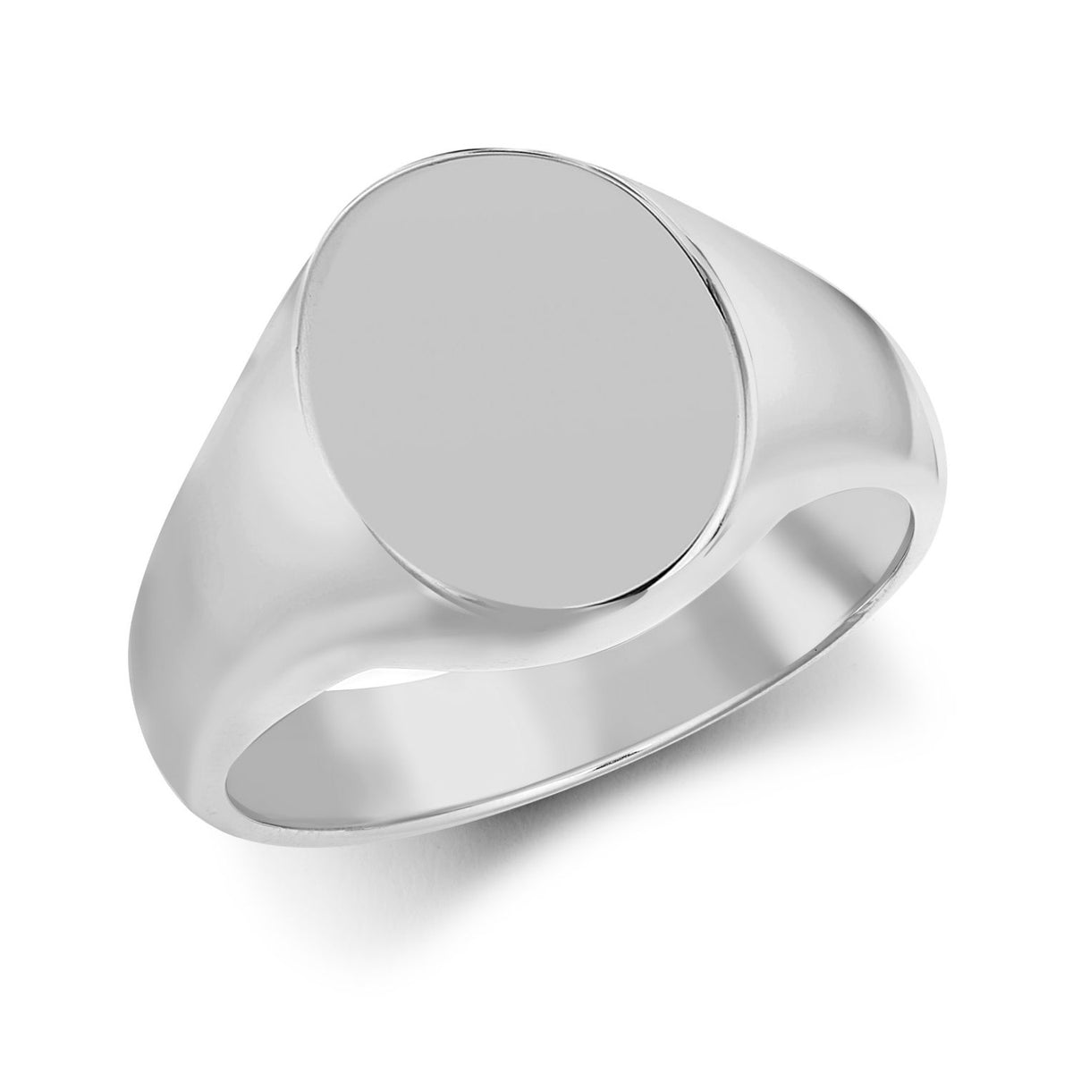 925 Silver Oval Polished Signet Ring – Imperial Time