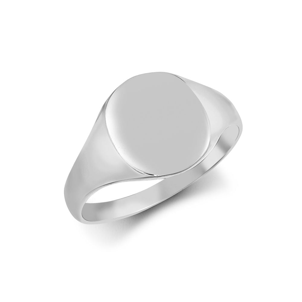 925 Silver Oval Polished Female/ Child Signet Ring – Imperial Time