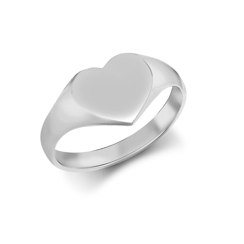 925 Silver Heart Shape Signet Ring – Imperial Time