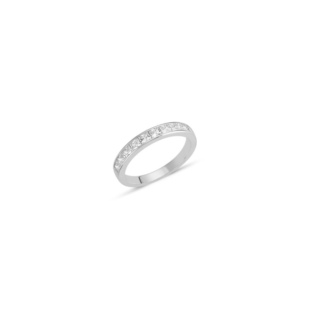 925 Silver Cubic Zirconia Half ET Ring – Imperial Time