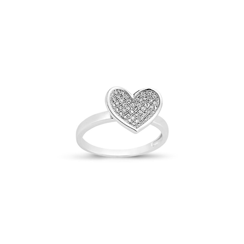 925 Silver Cubic Zirconia Heart Ring – Imperial Time