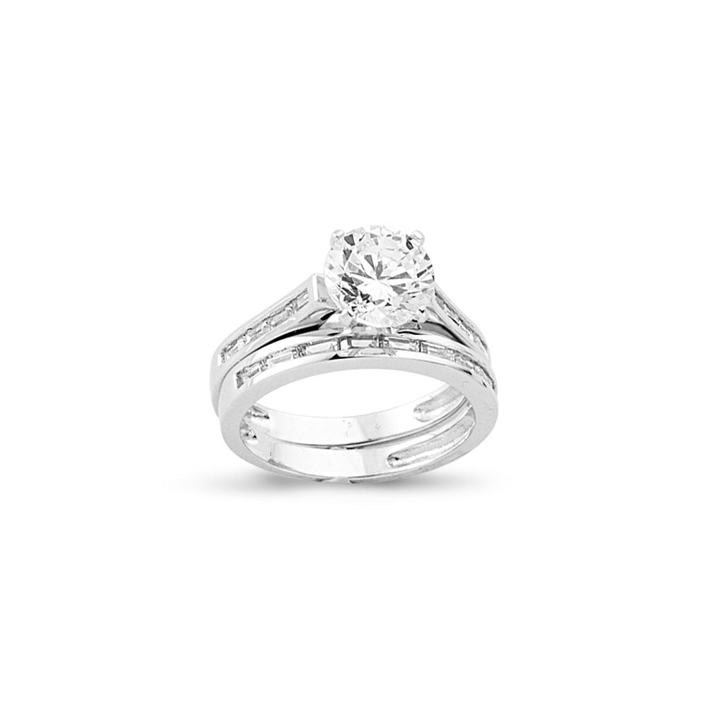 925 Silver Cubic Zirconia RBC and Half ET Set Rings – Imperial Time