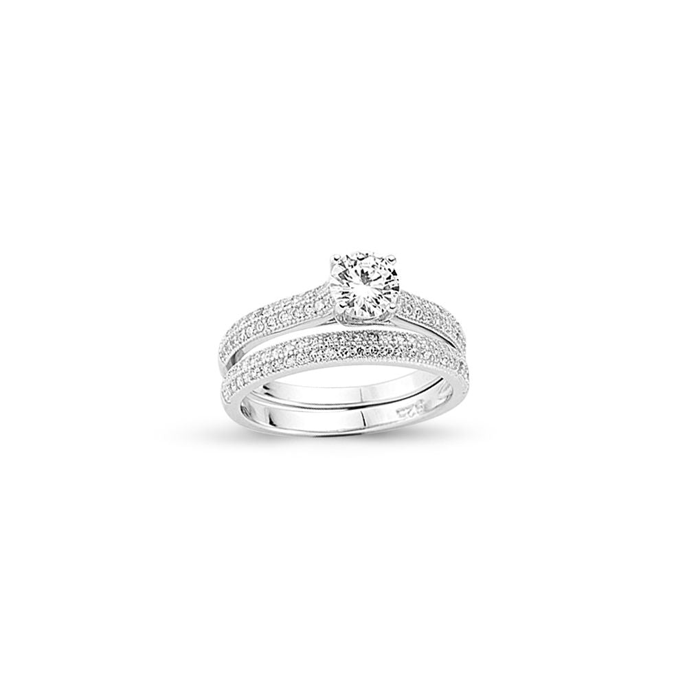 925 Silver Cubic Zirconia RBC and Half ET Set Rings – Imperial Time