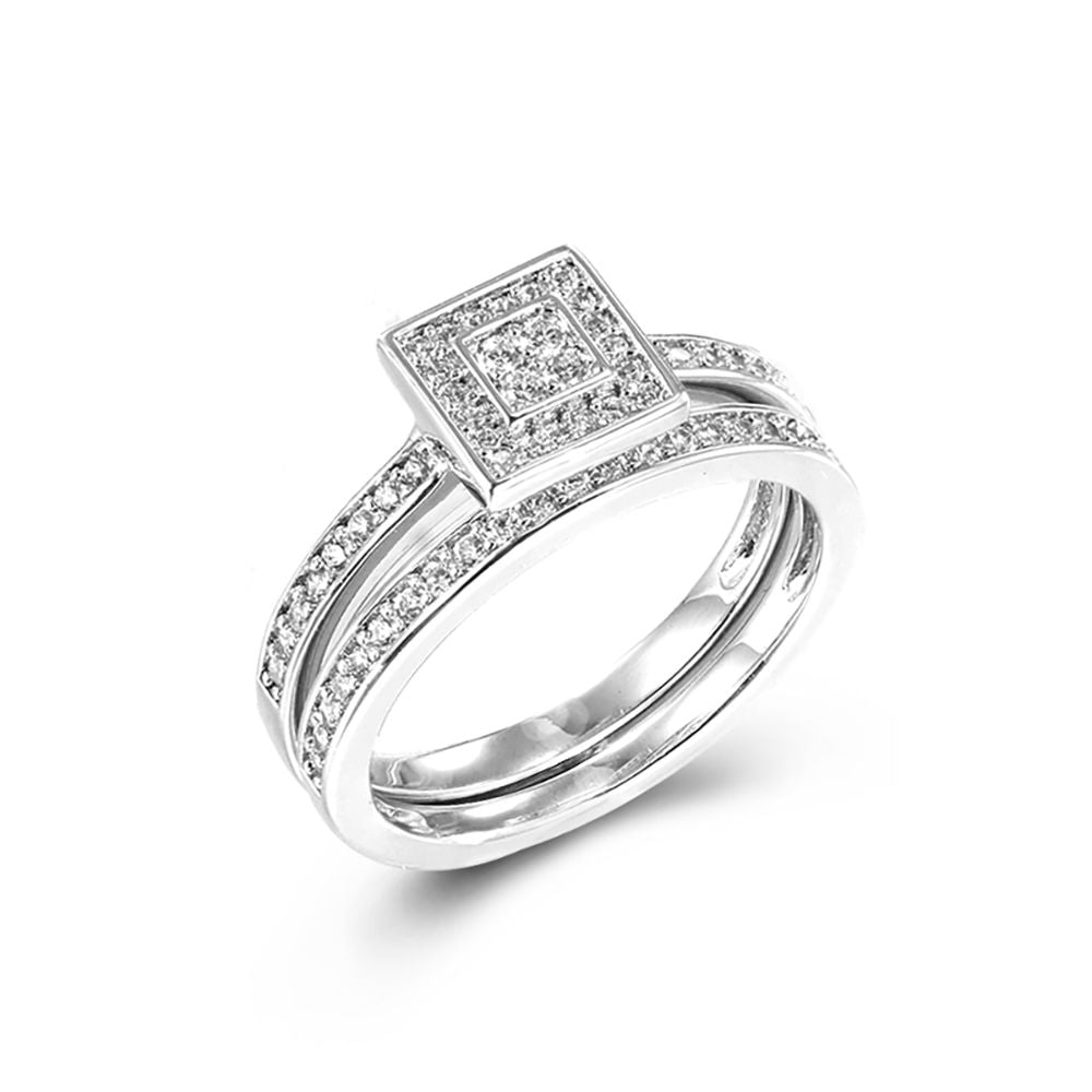 925 Silver Cubic Zirconia Rings Set – Imperial Time
