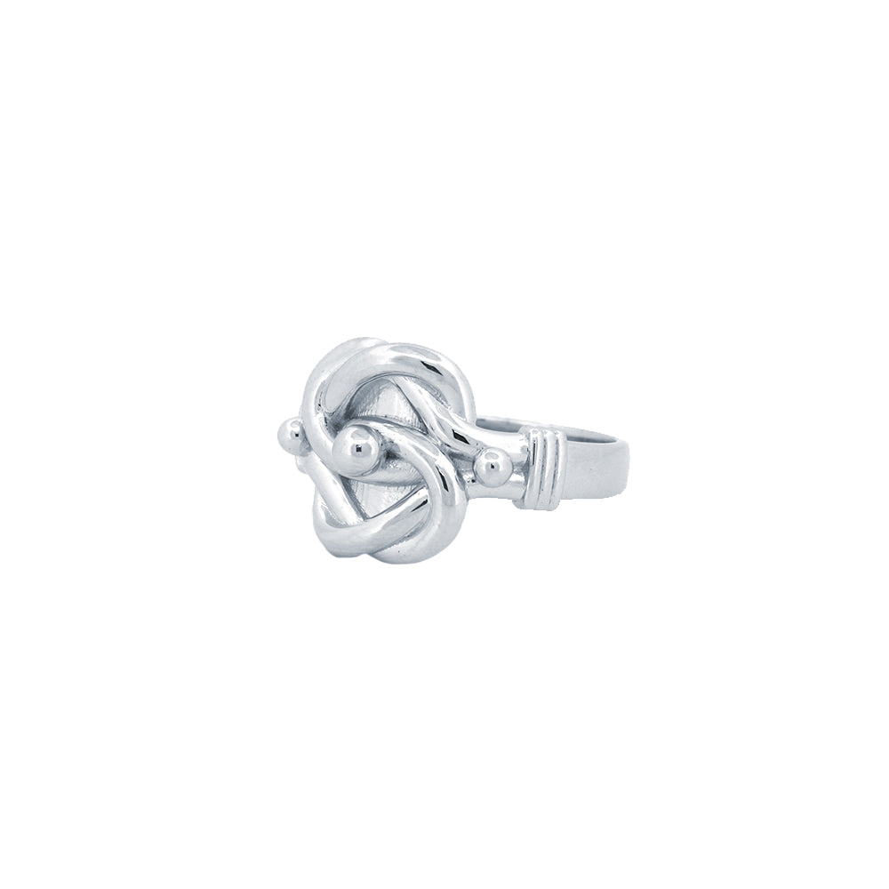 925 Silver Knot Ring – side view