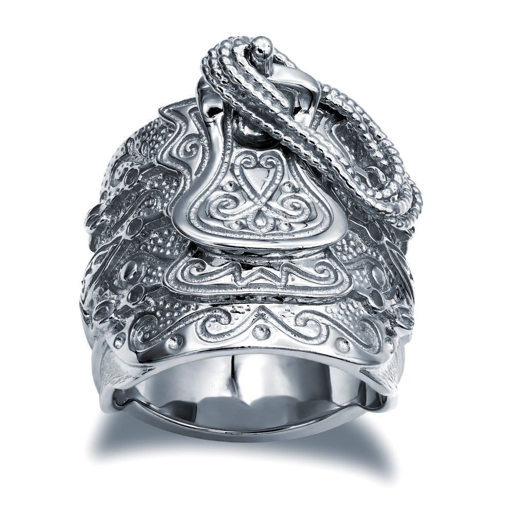 925 Sterling Silver hand finished heavy weight saddle ring – Imperial Time