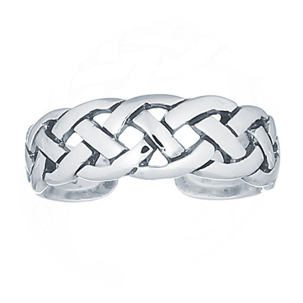925 Silver Weave Toe Ring (ATR002) – product view