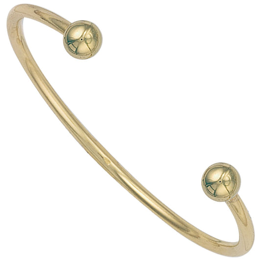 Yellow Gold Ladies / Gents 3mm Solid Torque Bangle