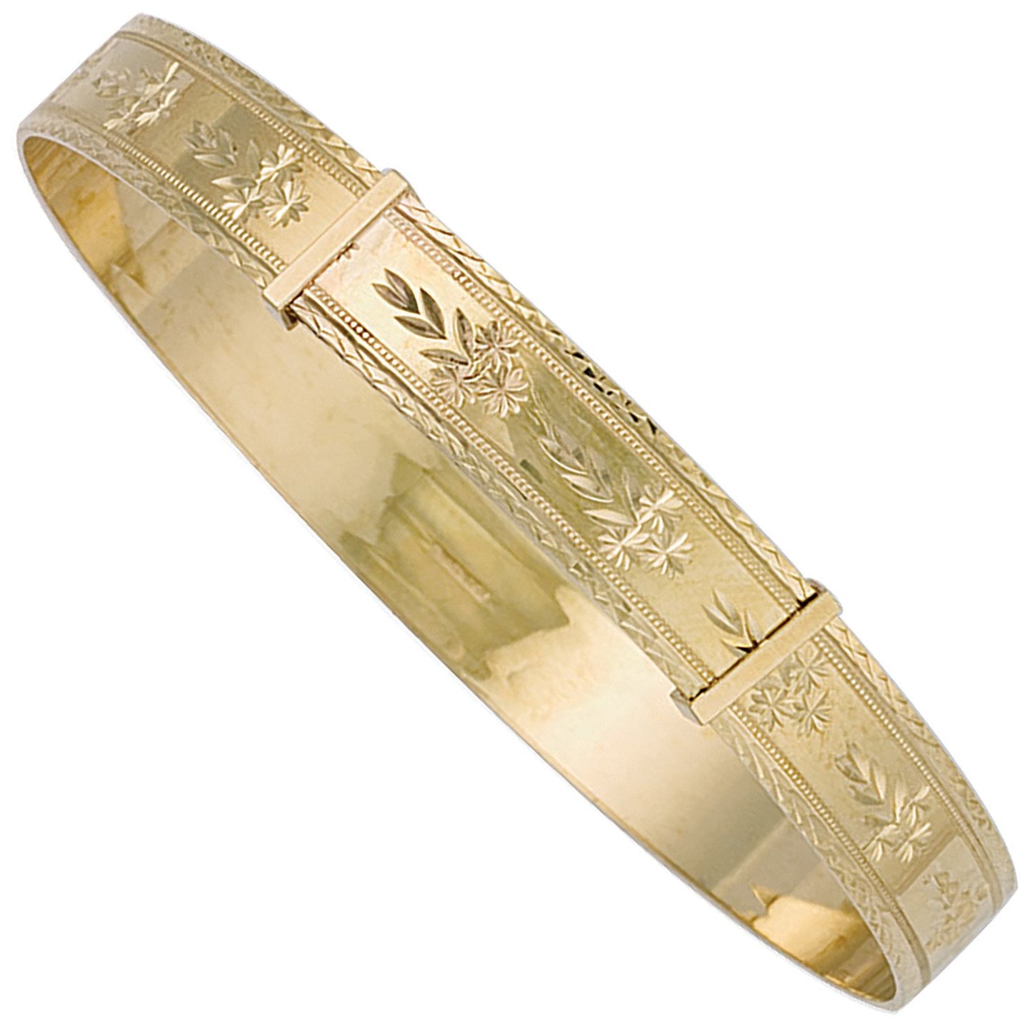 Yellow Gold 9mm D/c Expandable Slave Bangle