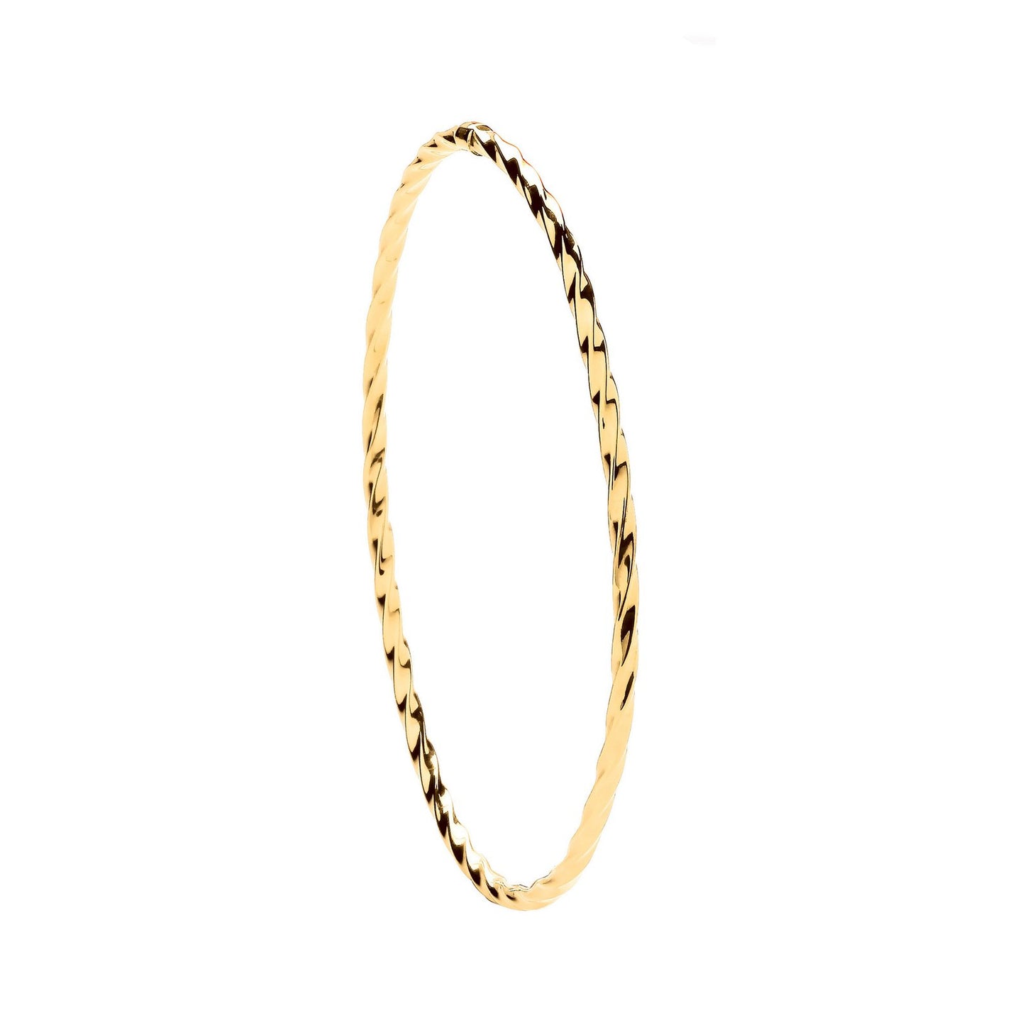 Yellow Gold Round 2.5mm Twist Bangle