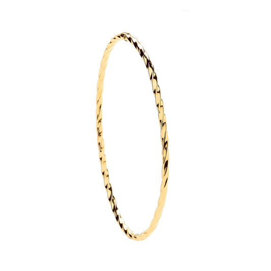 Yellow Gold Round 2.5mm Twist Bangle