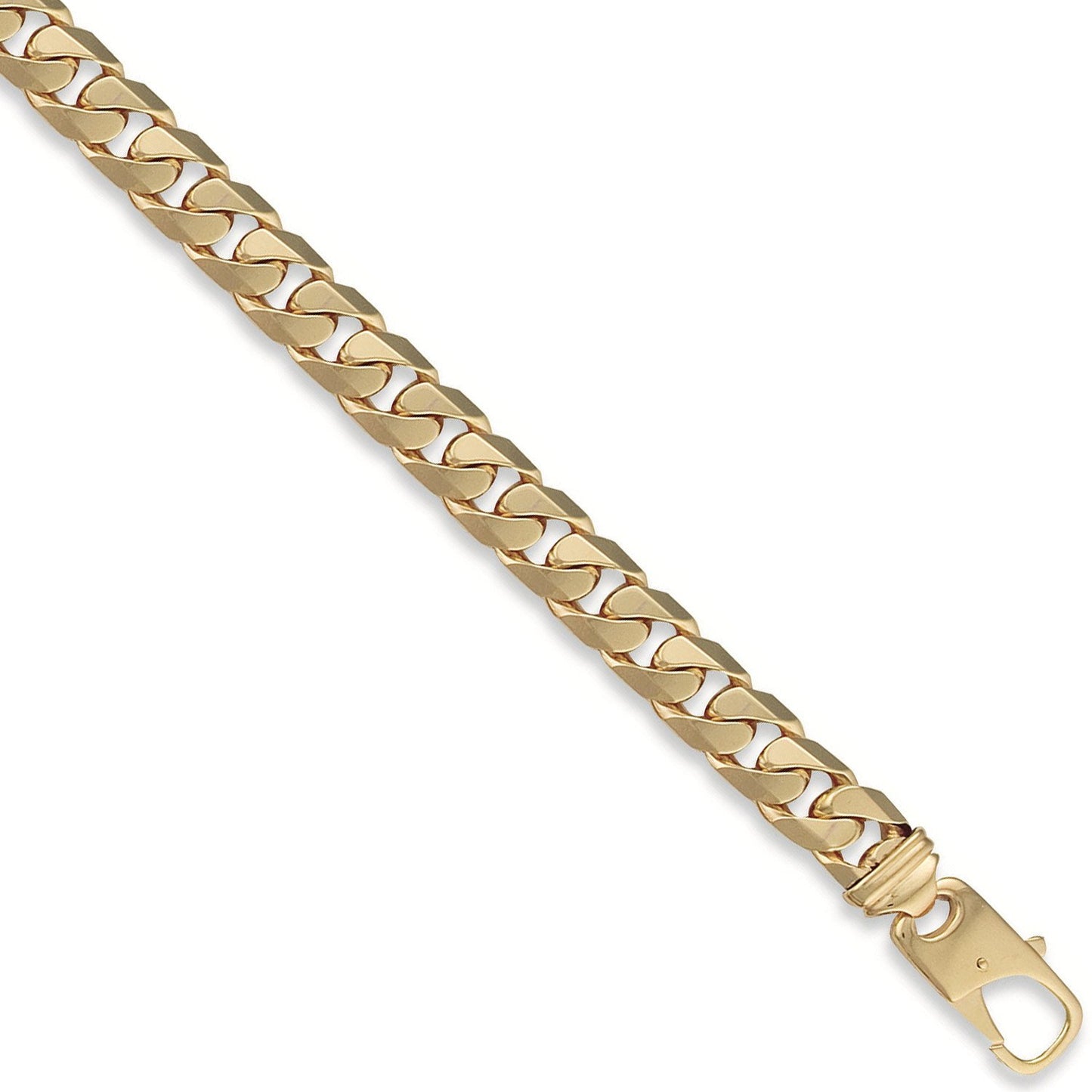 Yellow Gold 12mm Tight Link Curb Bracelets