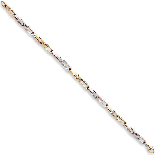 White & Yellow Gold Link Bracelet