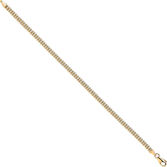 Yellow Gold 3.7mm Panther Link Ladies Bracelet