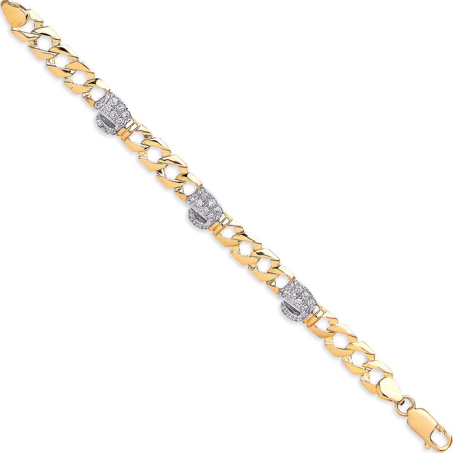 Yellow Gold Baby Cubic Zirconia Boxing Glove Bracelet