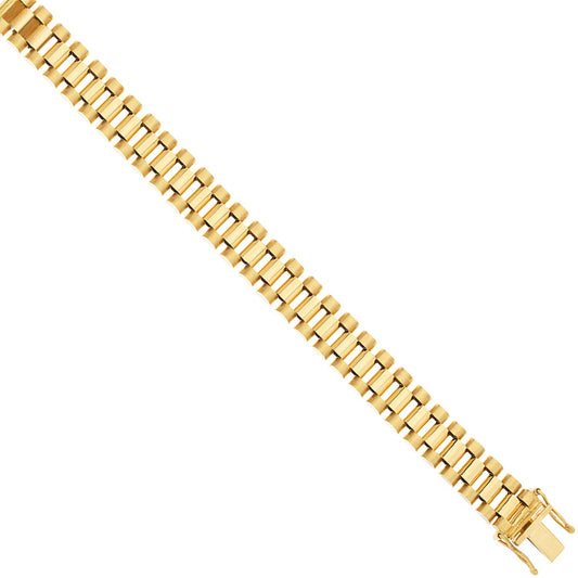Yellow Gold 10mm Fancy Link Baby Bracelet - Fine Bracelet - Certified Authentic - Swiss Made – Luxury Jewellery by Imp