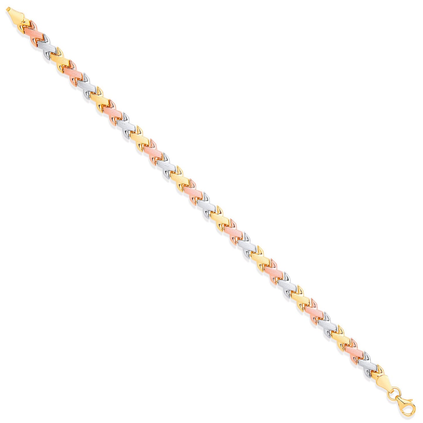 W, R & Yellow Gold Kisses Ladies Bracelet