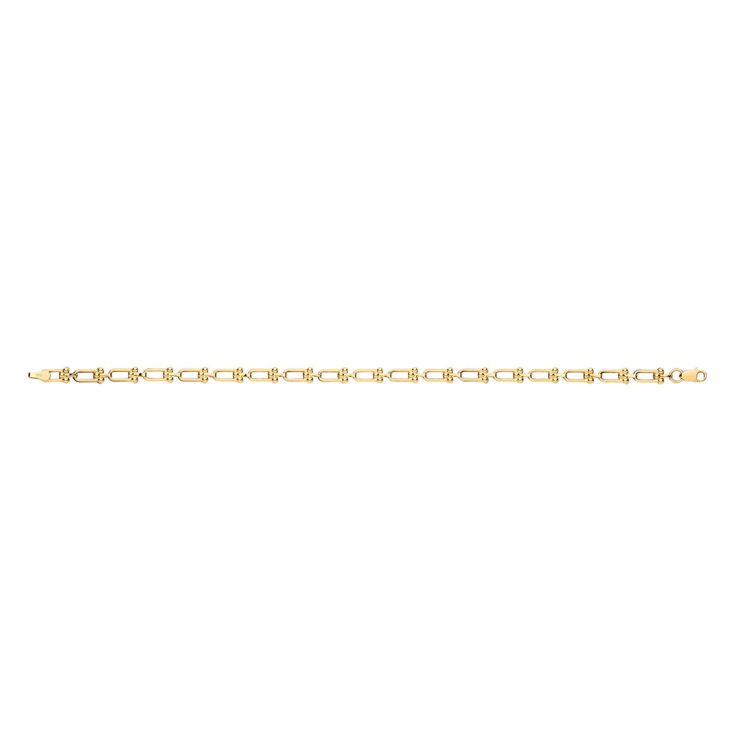 Yellow Gold Bike Lock 4.7mm Ladies Bracelet