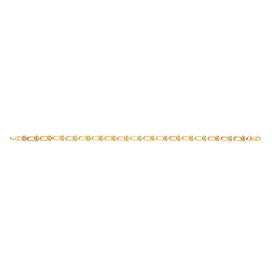 Yellow Gold Bike Lock 4.7mm Ladies Bracelet