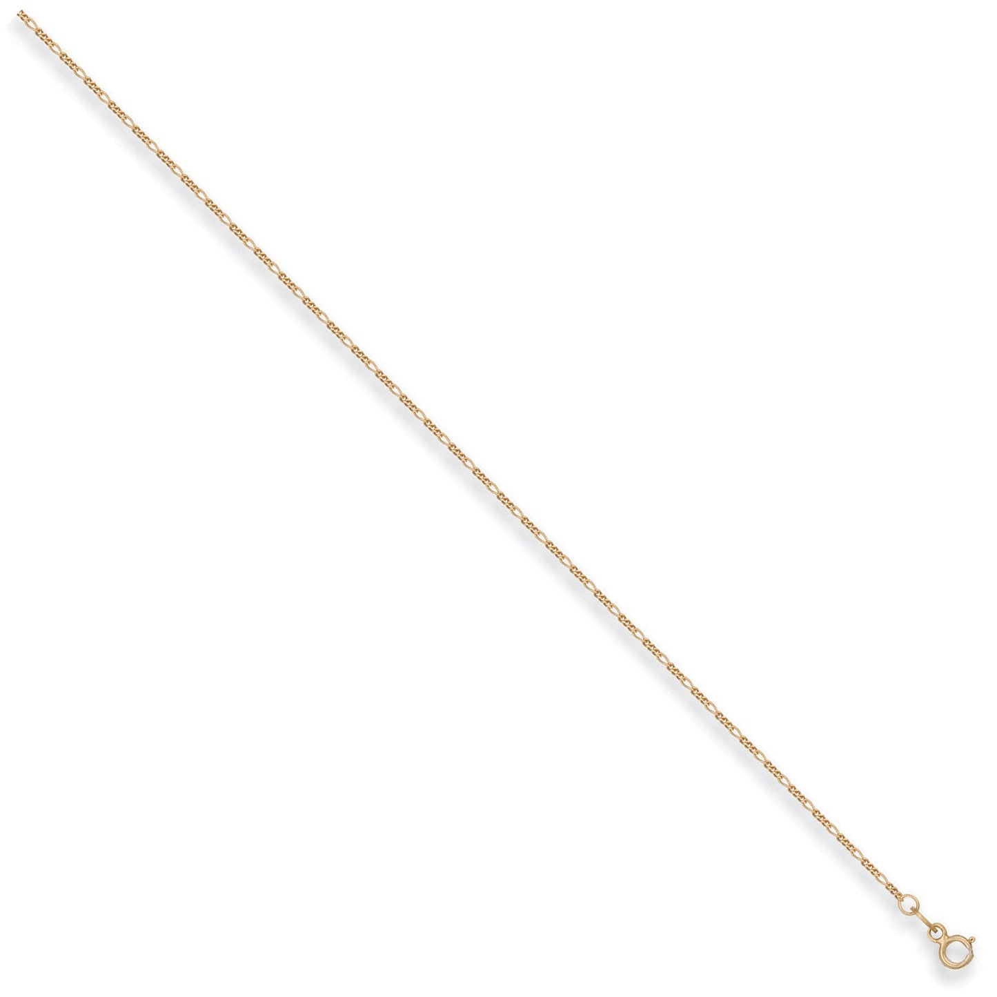 Yellow Gold 1.3mm Figaro Chain