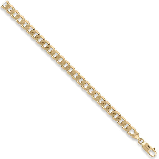 Yellow Gold 8mm Curb Chain - Fine Necklace - Certified Authentic - Swiss Made - UK Stock – Luxury Jewellery by Imperia