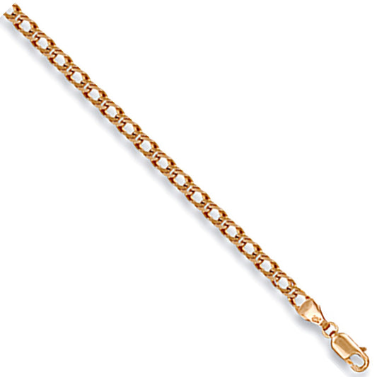 Yellow Gold 3.4mm Open Double Curb Chain