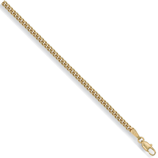 Yellow Gold 2.7mm Traditional Classic Curb Chain
