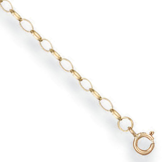 Yellow Gold 1.5mm Oval Belcher Chain