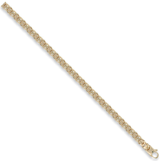 Yellow Gold 6mm Flat Byzantine Chain