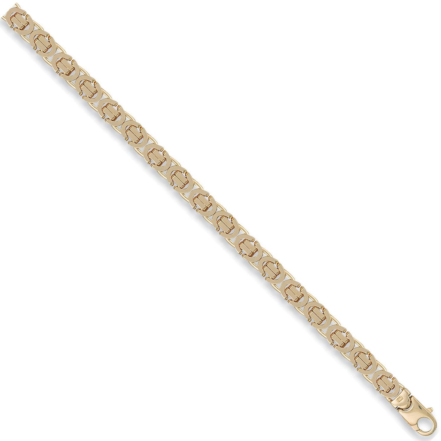 Yellow Gold 7mm Flat Byzantine Chain