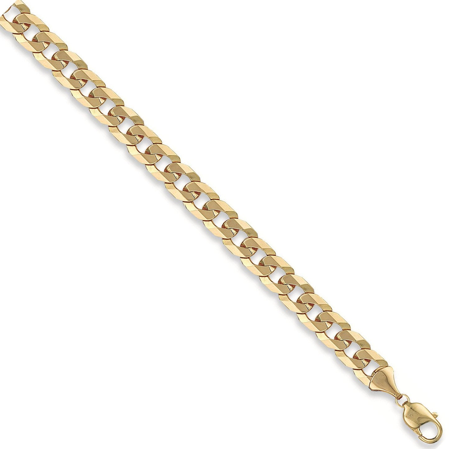 Yellow Gold 10mm Flat Curb Chain