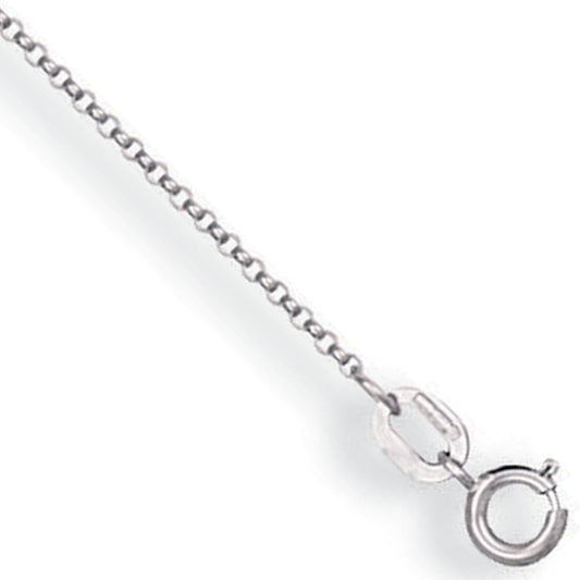 White Gold 1.1mm Micro Belcher Chain