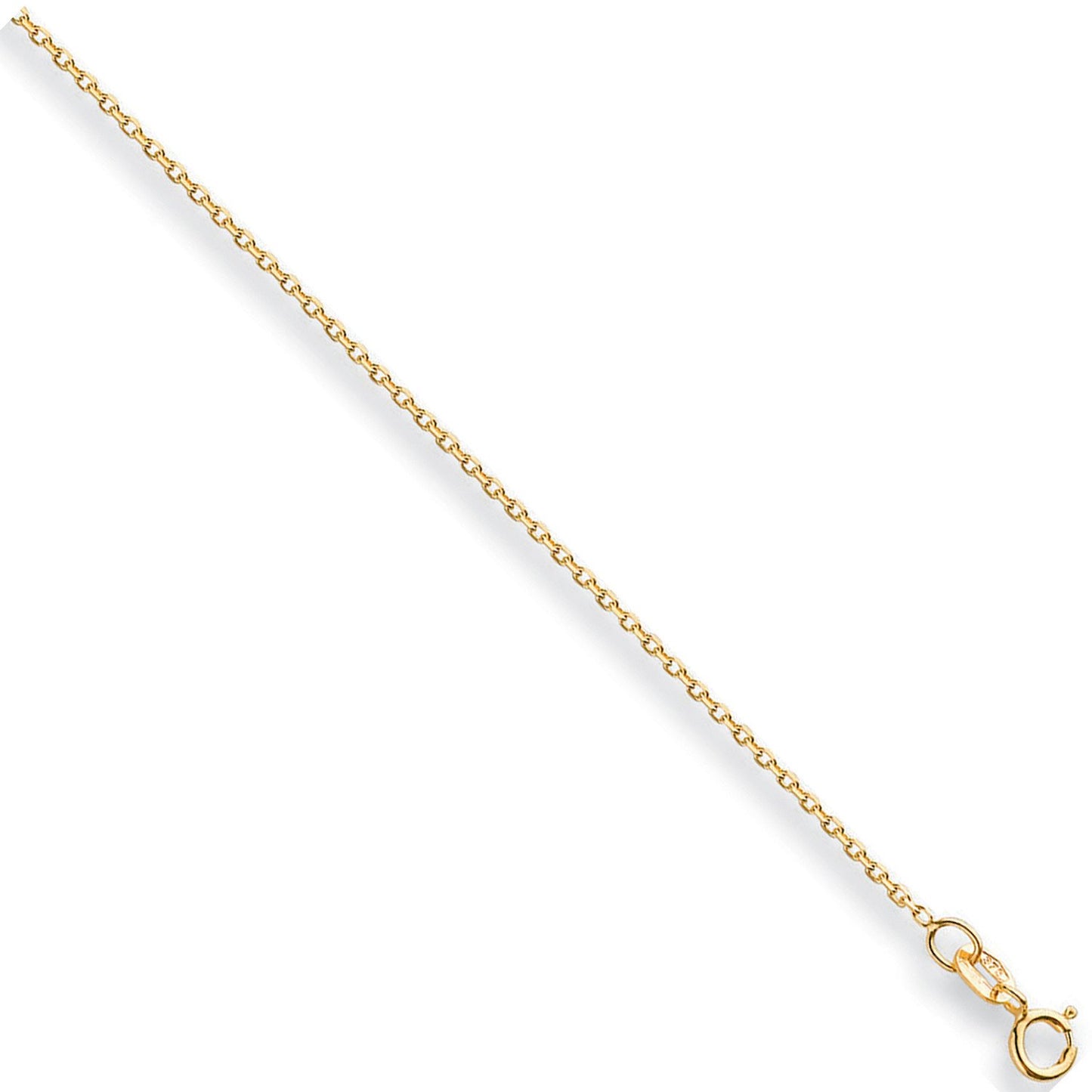 Yellow Gold 1.2mm Diamond Cut Trace Chain - Fine Necklace - Certified Authentic - Swiss Made – Luxury Jewellery by Imp