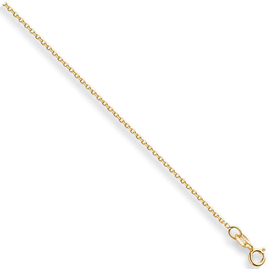Yellow Gold 1.2mm Diamond Cut Trace Chain - Fine Necklace - Certified Authentic - Swiss Made – Luxury Jewellery by Imp