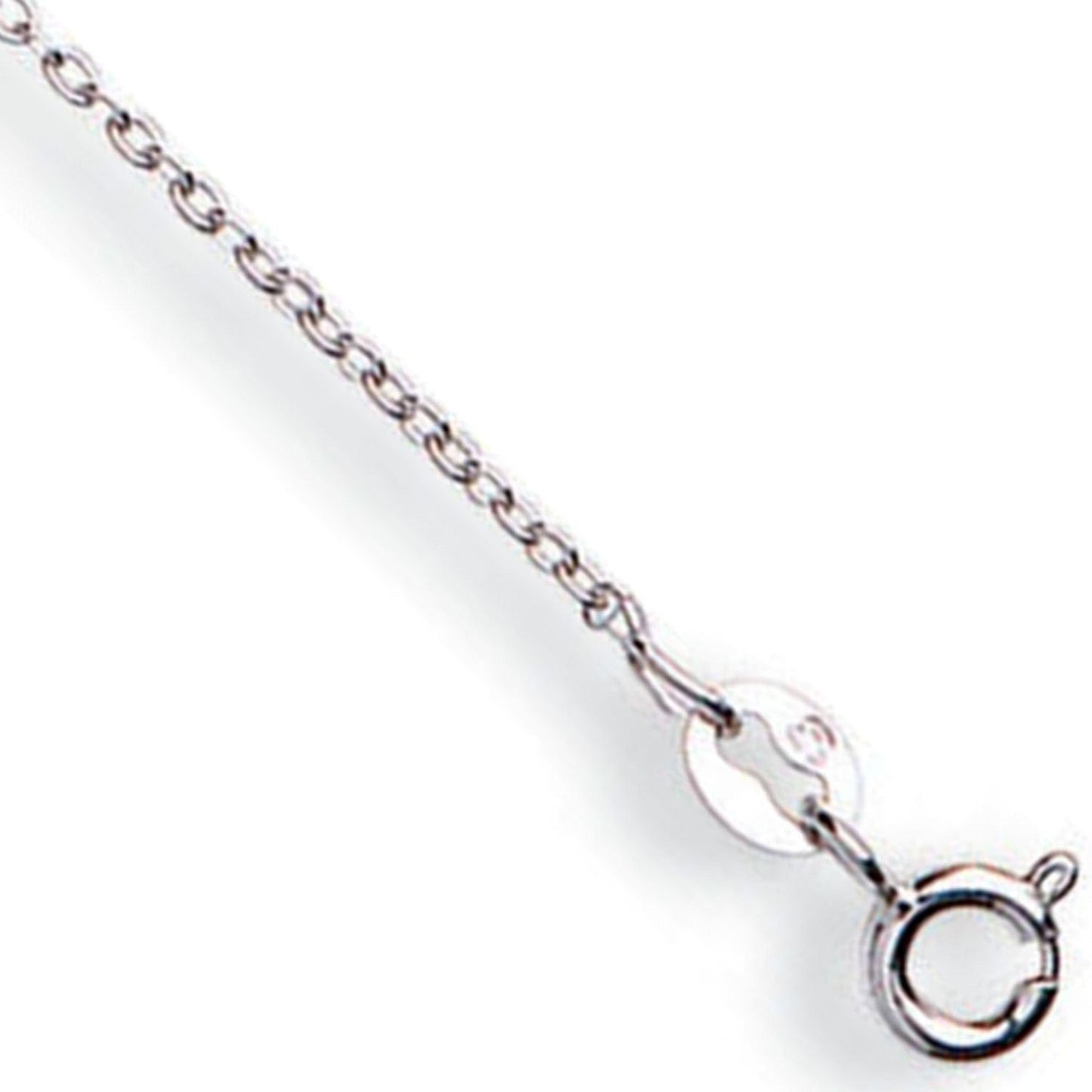 White Gold 1.2mm Rolo Chain