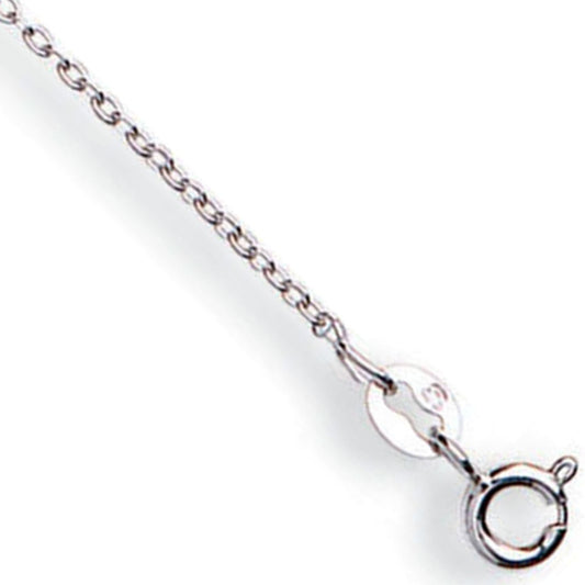 White Gold 1.2mm Rolo Chain