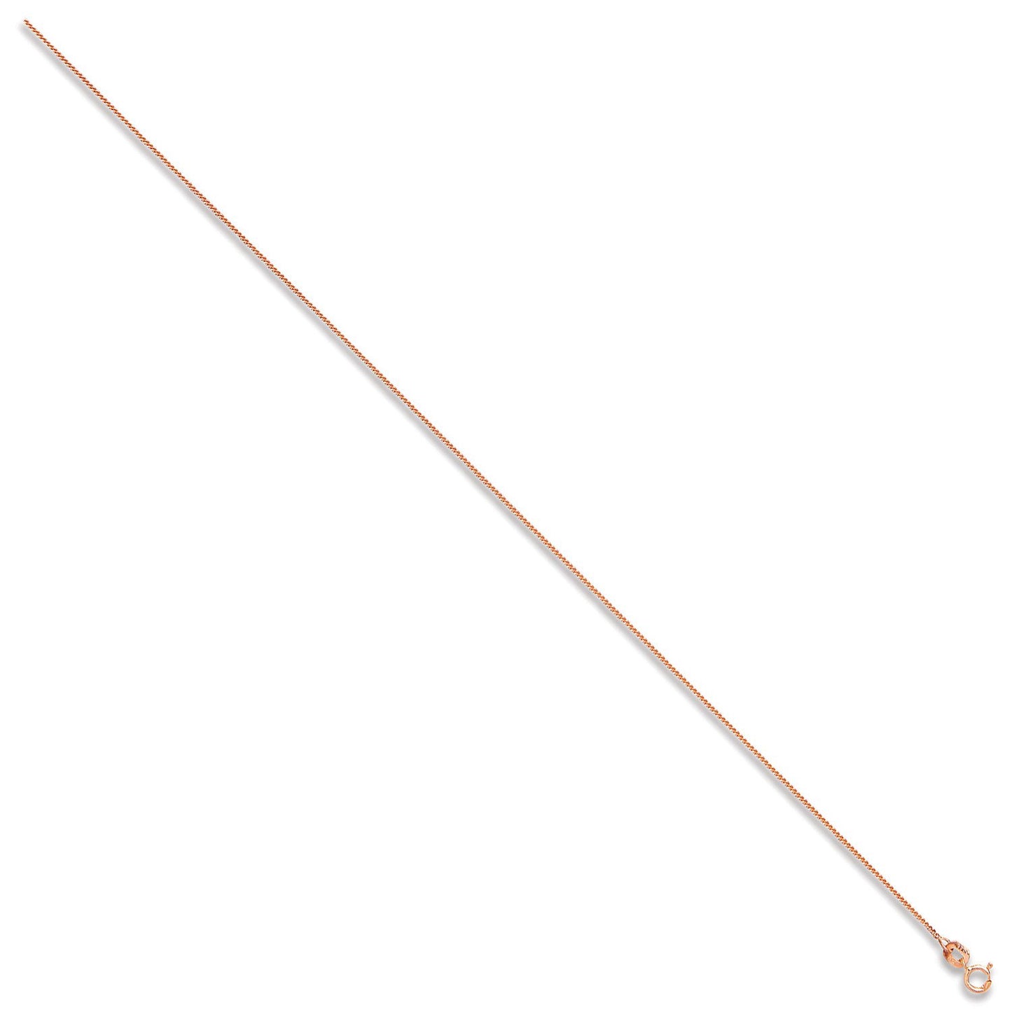 Rose Gold 1.0mm Classic Curb Chain - Fine Necklace - Certified Authentic - Swiss Made – Luxury Jewellery by Imperial T