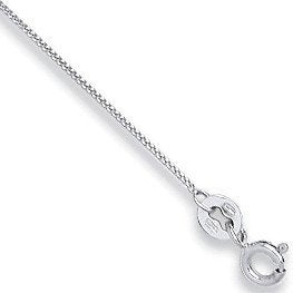 18ct White Gold 0.9mm Curb Chain
