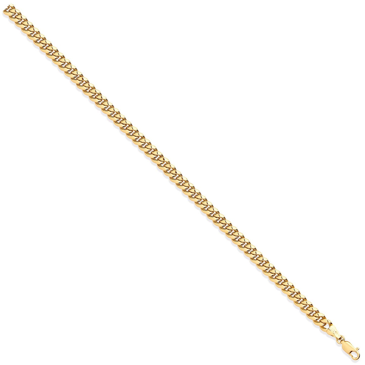 Yellow Gold 5.4mm Hollow Domed Curb Chain
