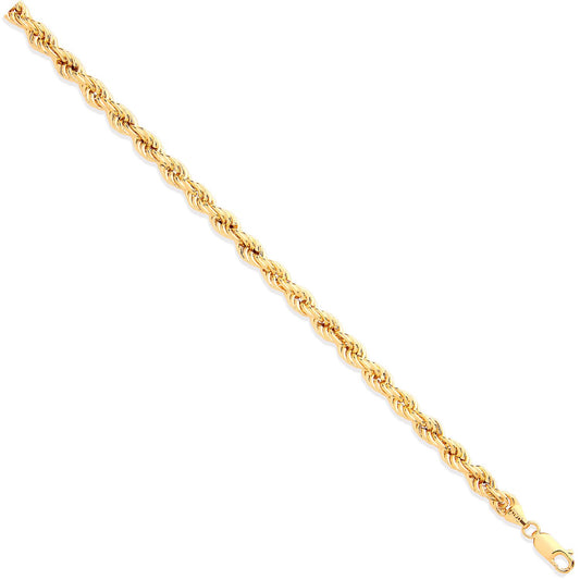 Yellow Gold 6.3mm Hollow Rope Chain