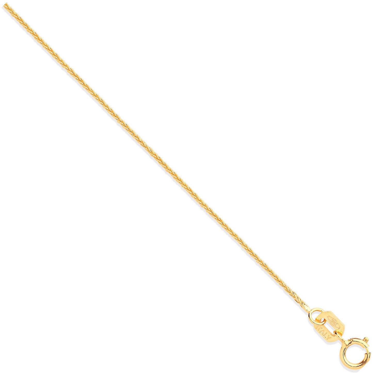 Yellow Gold 0.8mm Spiga Chain