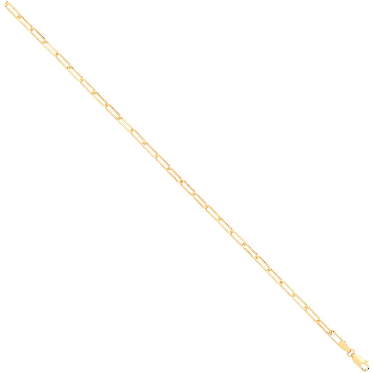 Yellow Gold 3.3mm Paper Clip Chain