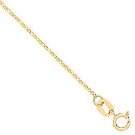 18ct Yellow Gold 0.9mm D/c Belcher Chain